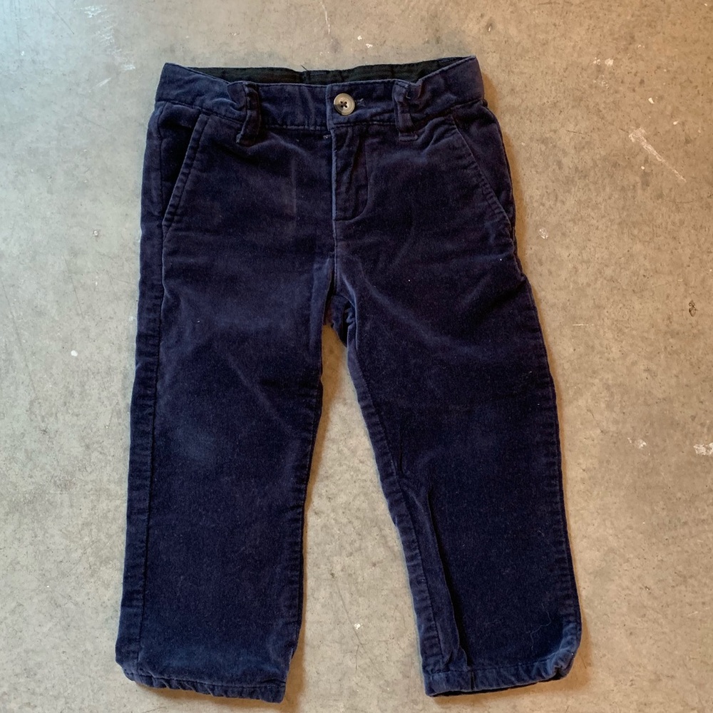 Janie and Jack Navy Velvet Pants